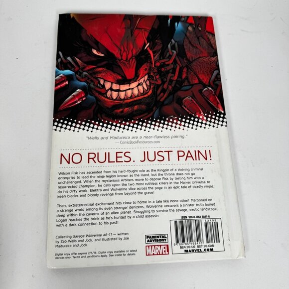 Savage Wolverine Hands on a Dead Body Vol 2 Superheroes Marvel Enterprises HC - Picture 2 of 8